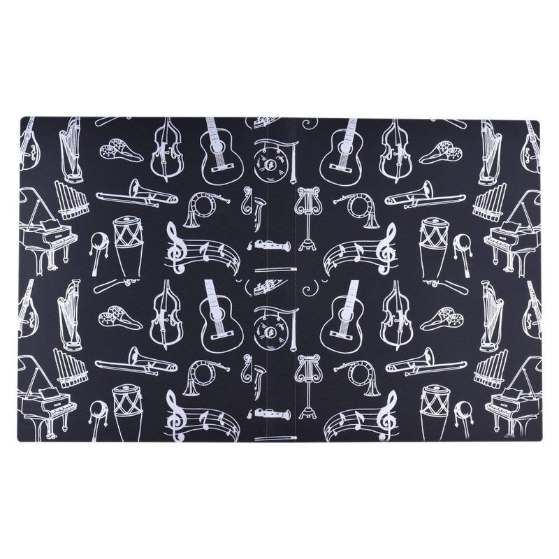 KingPoint Music File Folder A4 Size Sheet Music Folder Paper Documents Music Themed 40 Pockets Storage Folder - Image 5